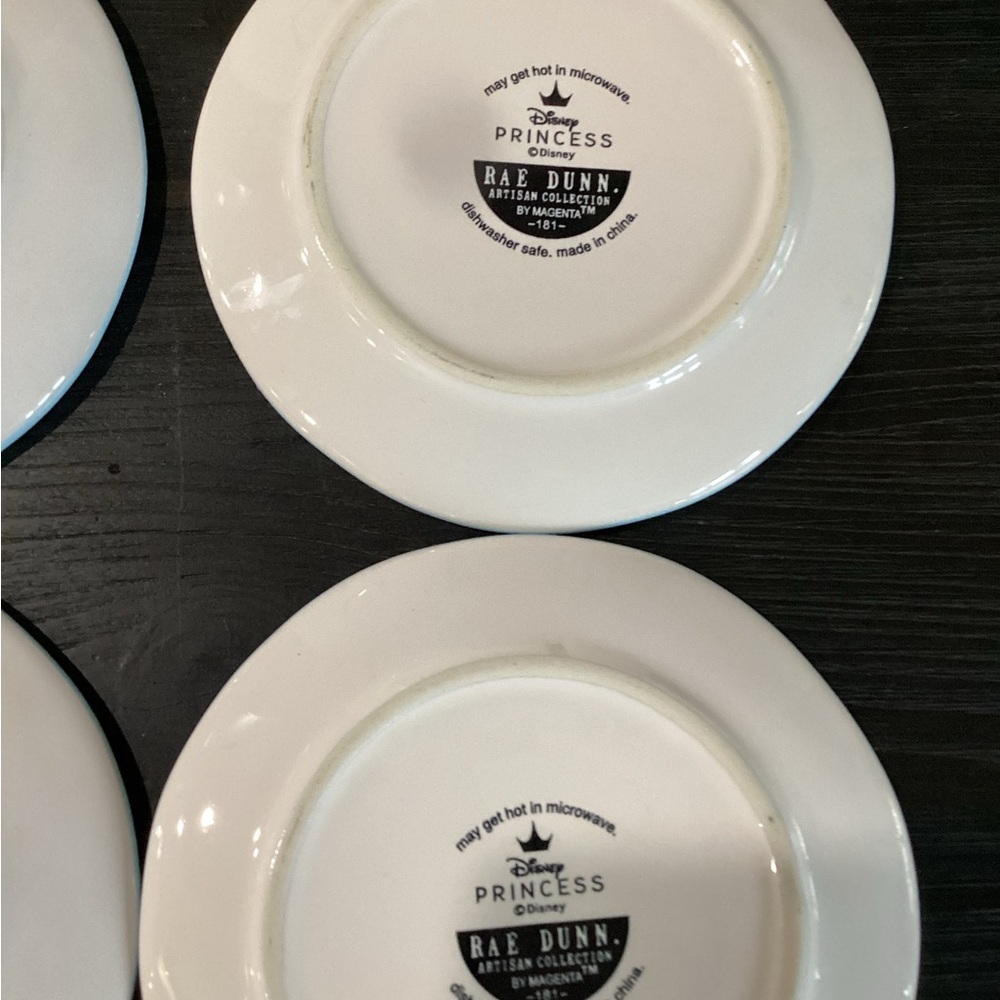 Set of 4 Rae Dunn Cinderella Dessert Plates 6" Bibbidi Bobbidi Boo - Picture 2 of 3